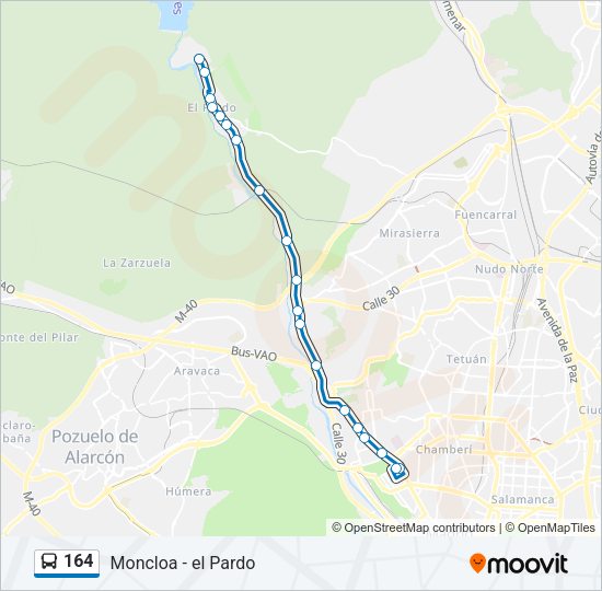 164 Bus Line Map