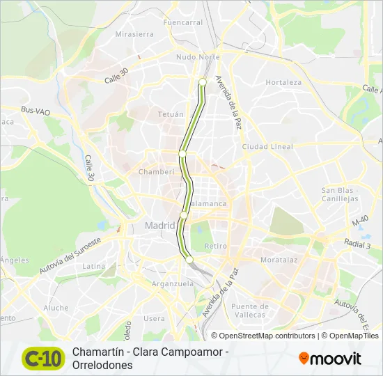 C10 Train Line Map