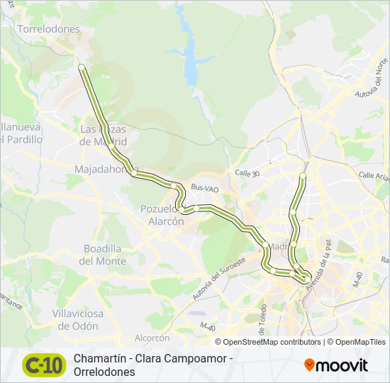 C10 Train Line Map