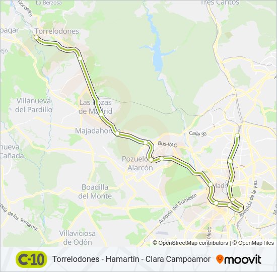 C10 Train Line Map