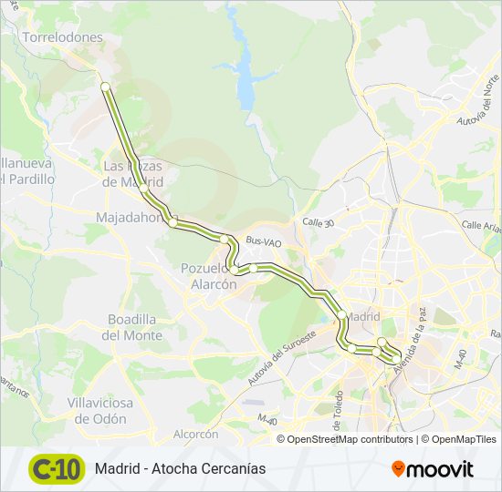 C10 Train Line Map