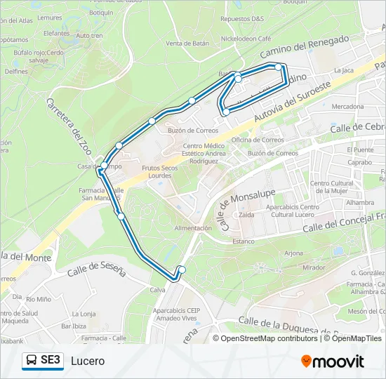 SE3 Bus Line Map