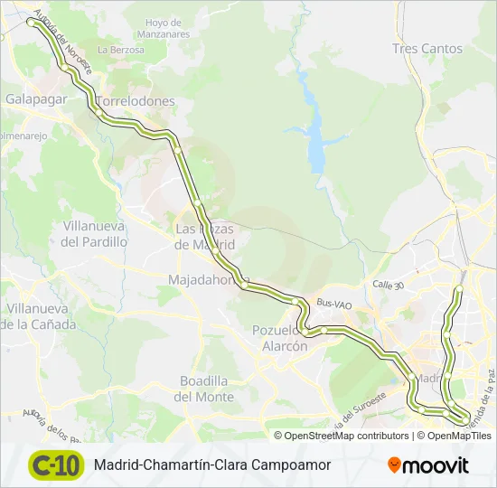 C10 Train Line Map
