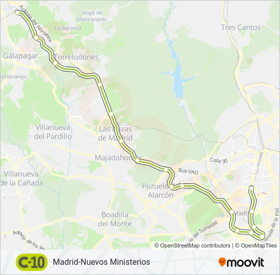 C10 Train Line Map