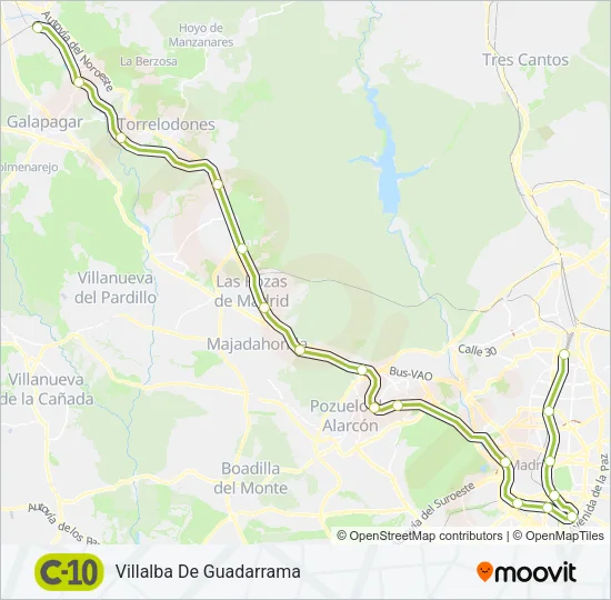 C10 Train Line Map