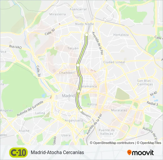 C10 Train Line Map