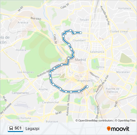SC1 Bus Line Map