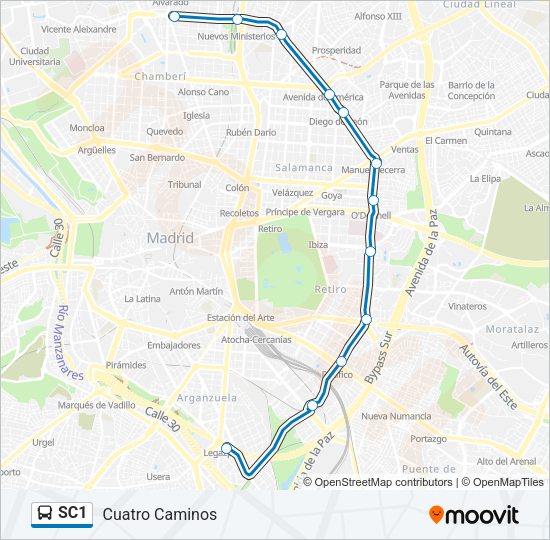 SC1 Bus Line Map