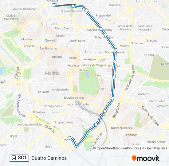 SC1 Bus Line Map
