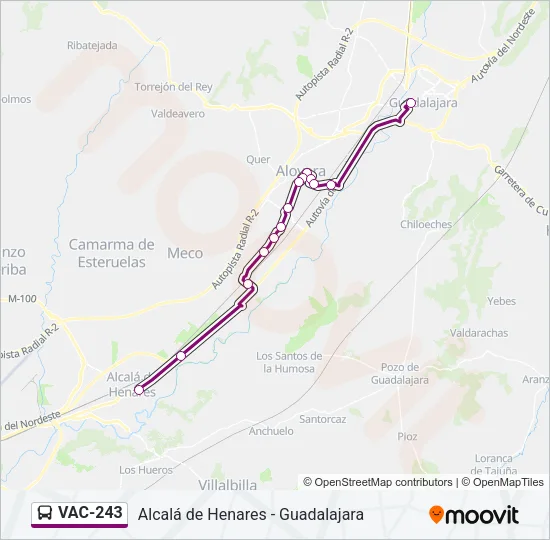 VAC-243 Bus Line Map