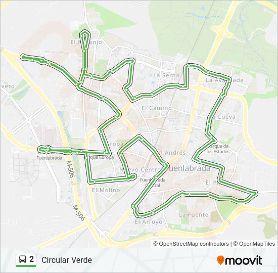 2 Bus Line Map
