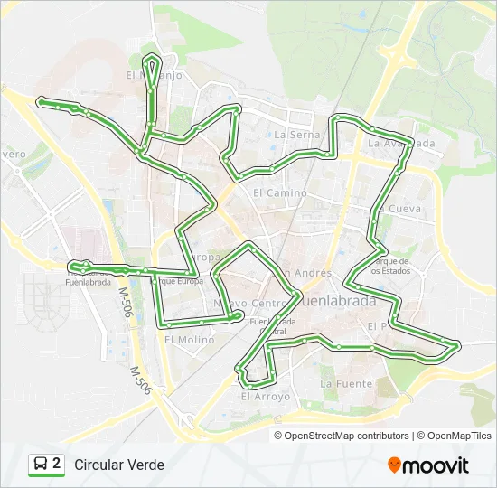 2 Bus Line Map