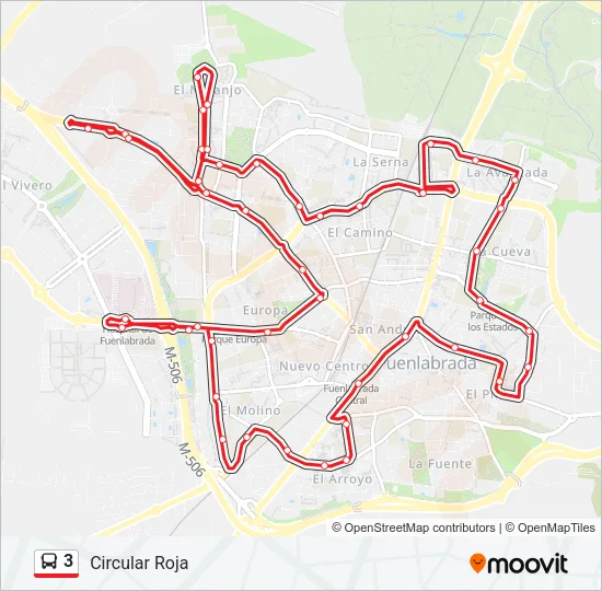 3 Bus Line Map