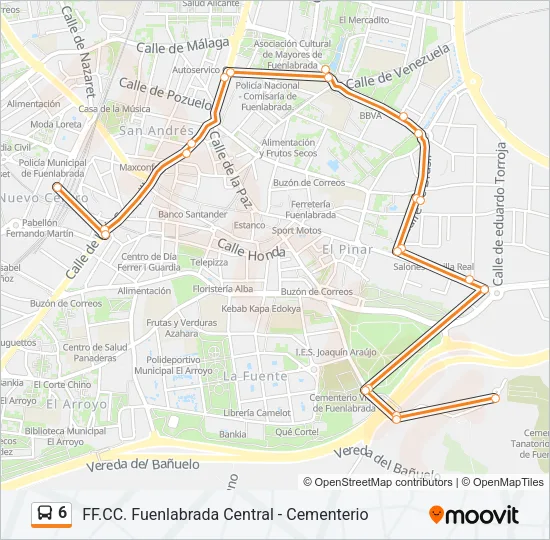 6 Bus Line Map