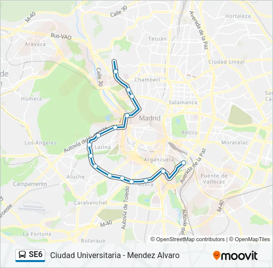 SE6 Bus Line Map
