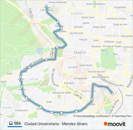 SE6 Bus Line Map