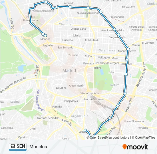 SEN Bus Line Map