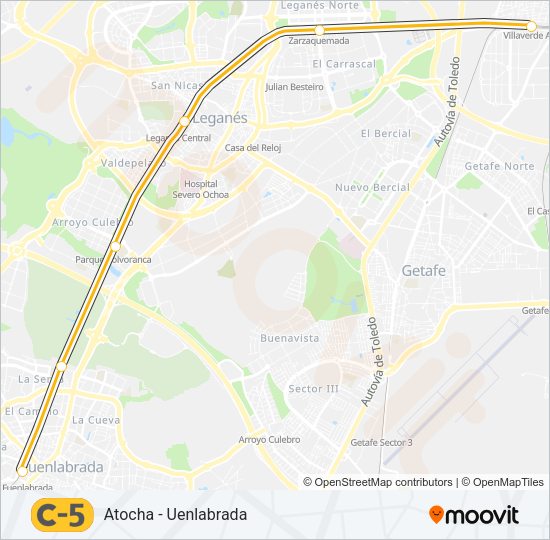 C5 Train Line Map