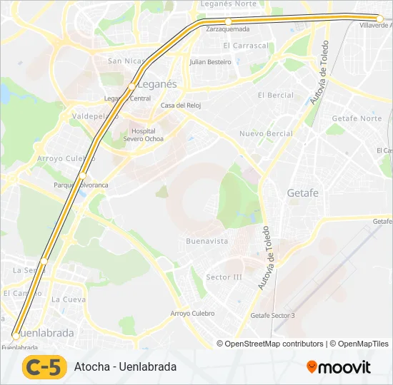 C5 Train Line Map