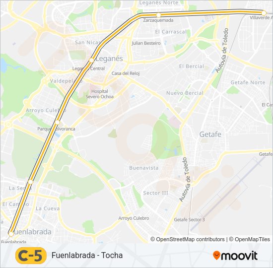 C5 Train Line Map