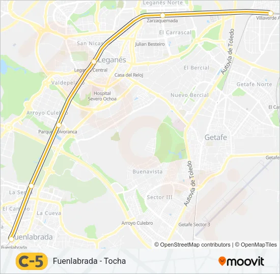 C5 Train Line Map
