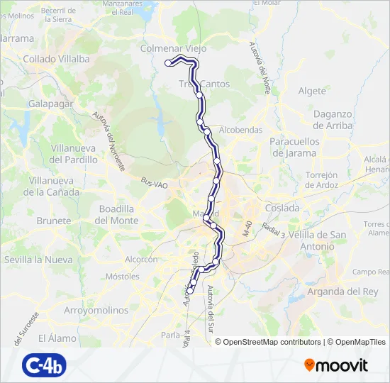 C4B Train Line Map