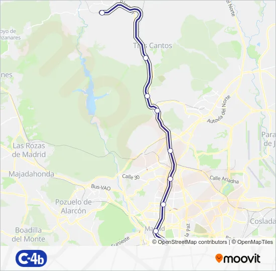 C4B Train Line Map