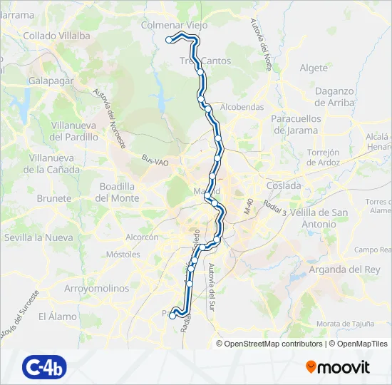 C4B Train Line Map