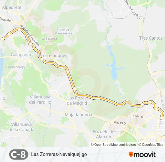 C8 Train Line Map