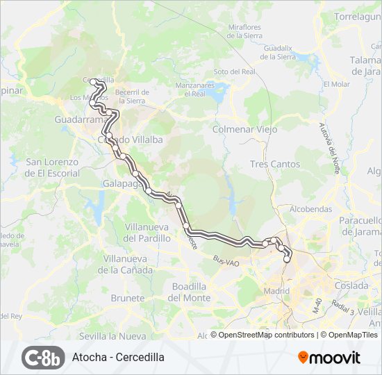 C8B Train Line Map