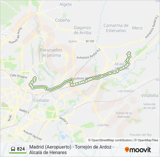 824 Bus Line Map