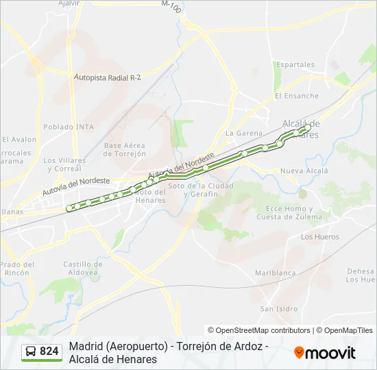 824 Bus Line Map