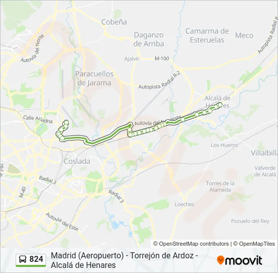 824 Bus Line Map