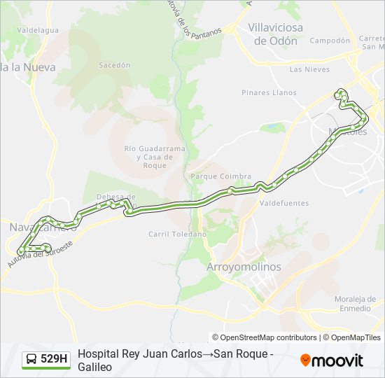 529H bus Line Map