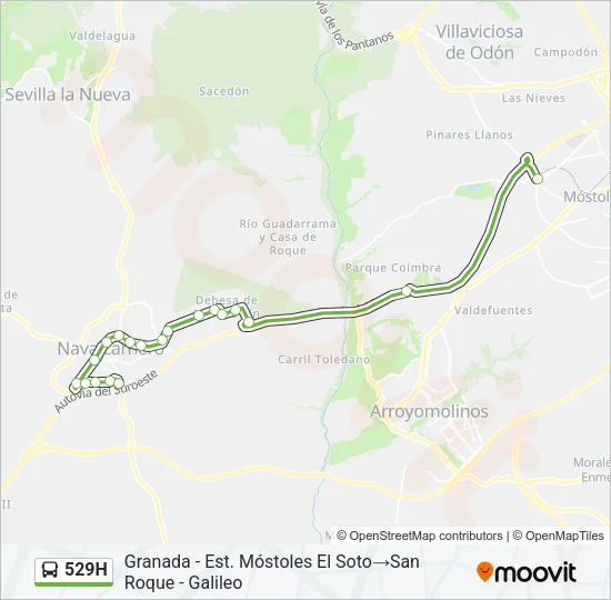 529H Bus Line Map