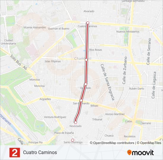 M-2 metro Line Map