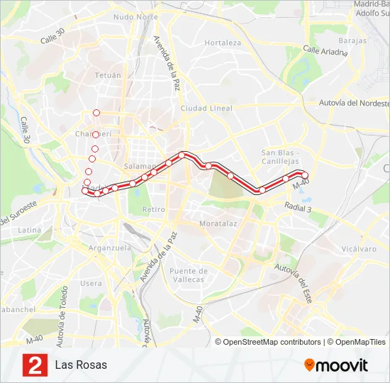 M-2 Metro Line Map