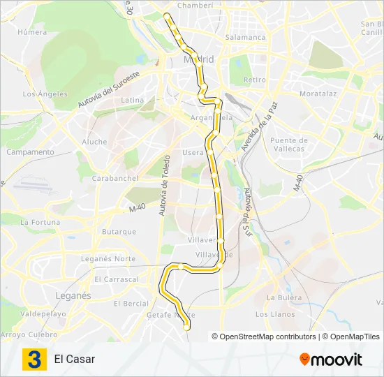 M-3 Metro Line Map