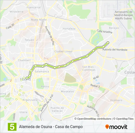 M-5 Metro Line Map