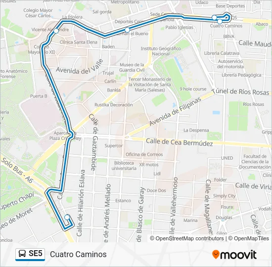 SE5 Bus Line Map