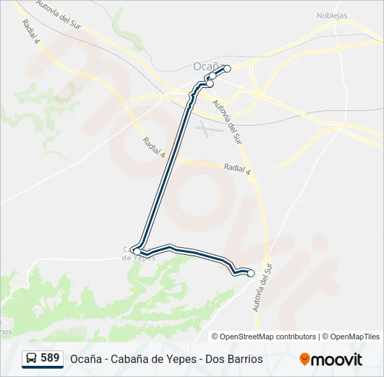 589 Bus Line Map
