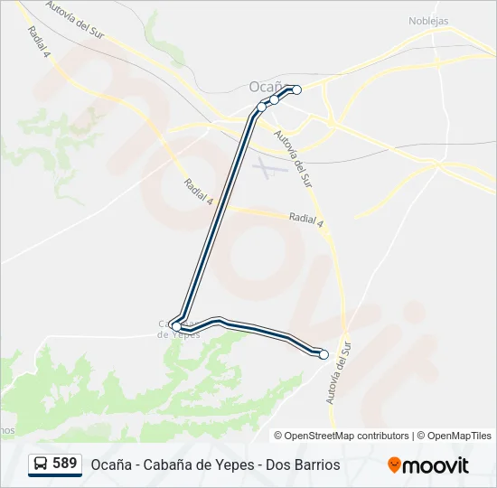 589 Bus Line Map