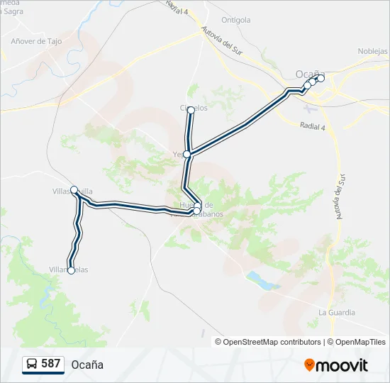 587 Bus Line Map