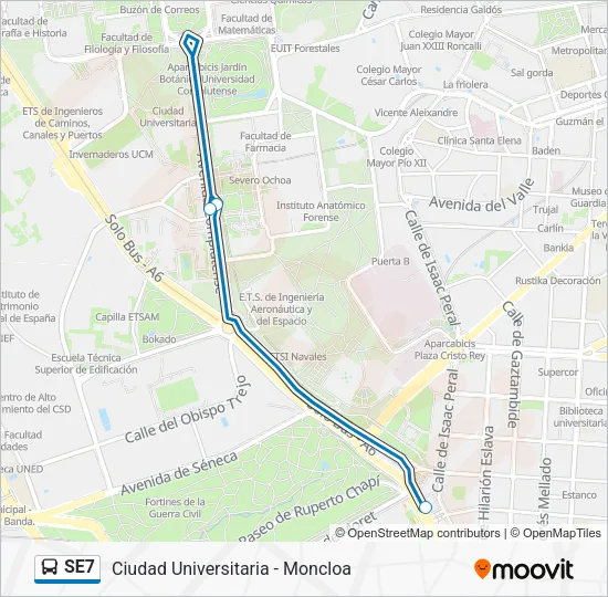 SE7 Bus Line Map