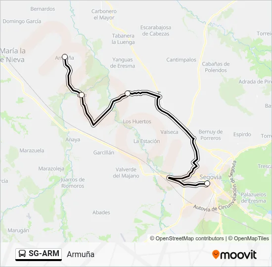 SG-ARM Bus Line Map