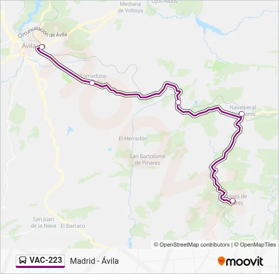VAC-223 Bus Line Map