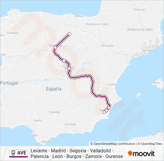 AVE Route: Schedules, Stops & Maps - Murcia Del Carmen (Updated)