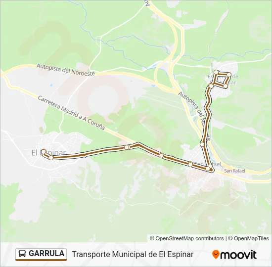GARRULA Bus Line Map