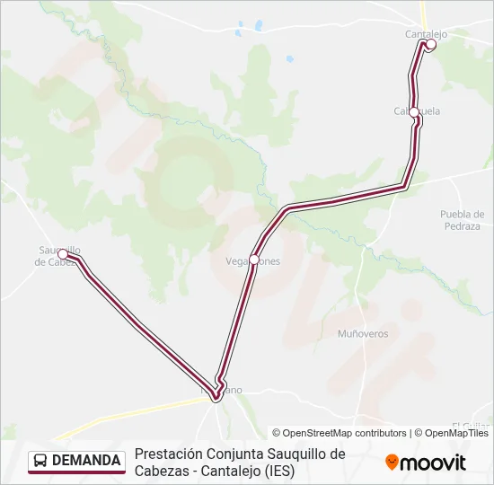 DEMANDA Bus Line Map