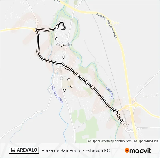 AREVALO Bus Line Map